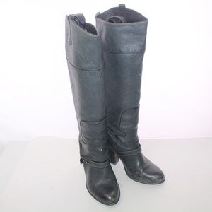 Sam Edelman Knee High Pebbled Leather Riding Boots
